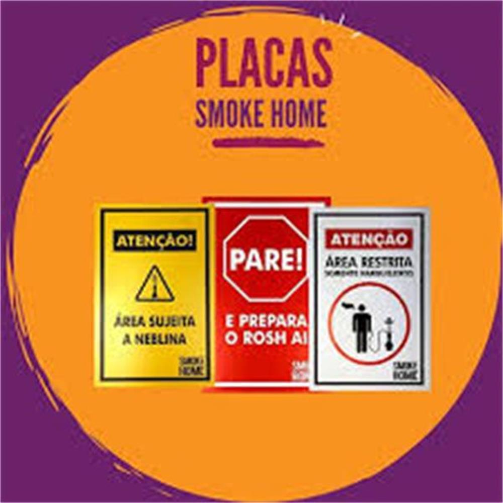 PLACA NARGUILE SMOKE HOME-371310004 PLACA NARGUILE SMOKE HOME - Imagem 1